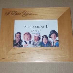 "I Love you" Wood Photo Frame